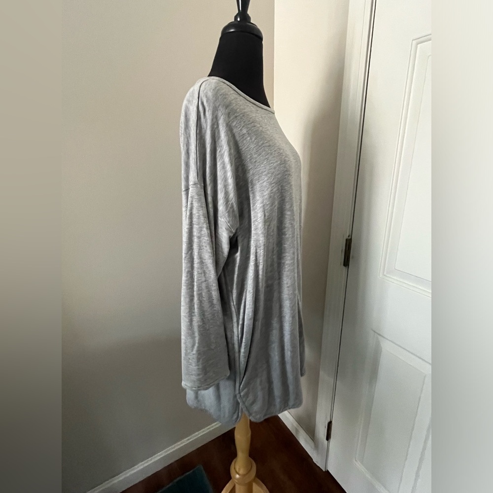 Eileen Fisher gray tunic top